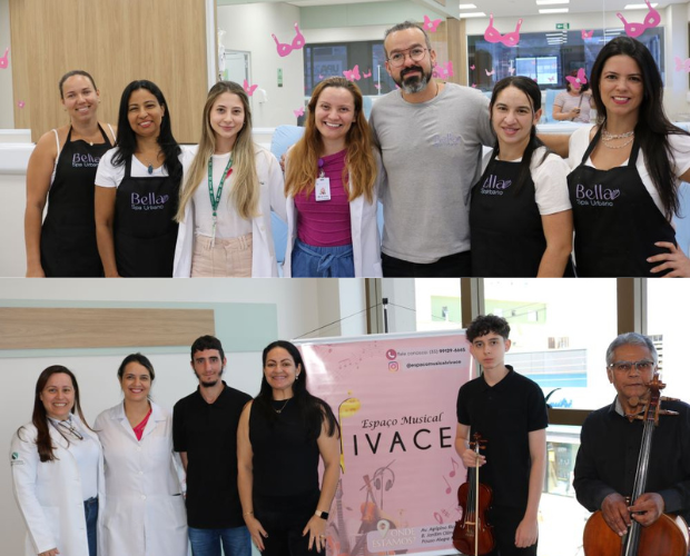 Voluntrios realizam apresentaes musicais e sesses de massagem no Hospital Oncolgico